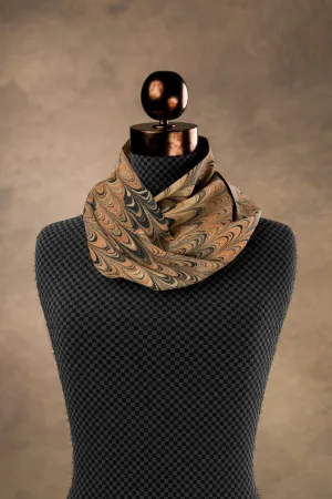 Marbled Combed Earth Square Scarf