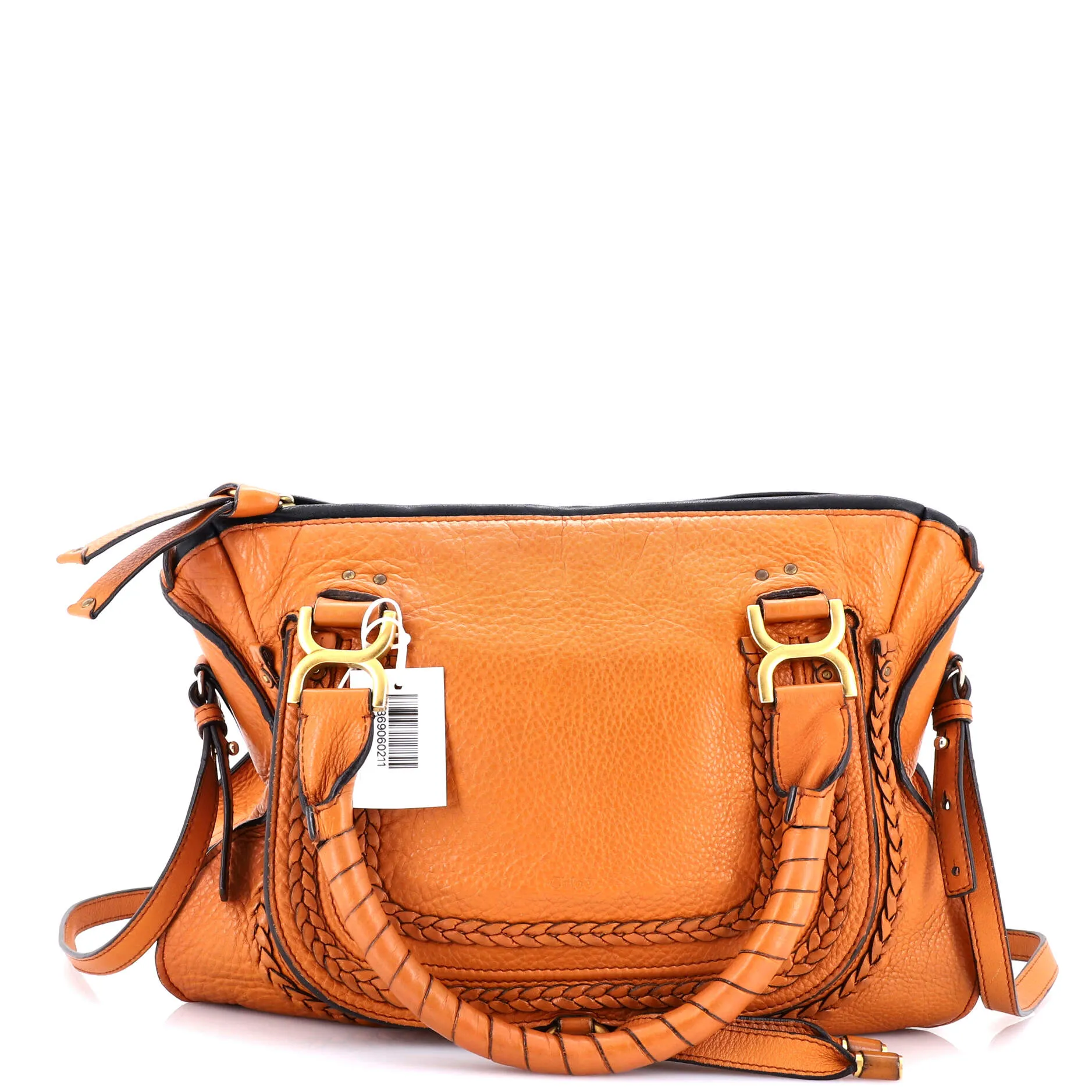 Marcie Braided Satchel Leather Medium