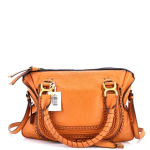 Marcie Braided Satchel Leather Medium