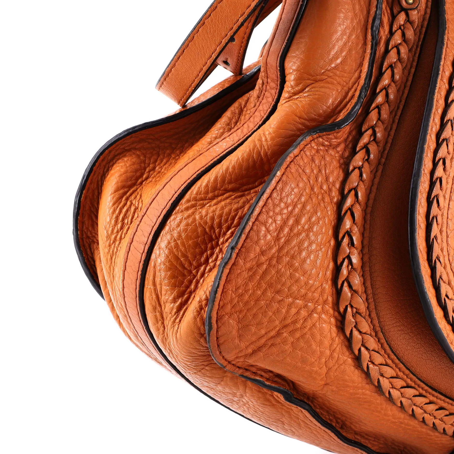 Marcie Braided Satchel Leather Medium