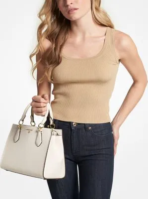 Marilyn Medium Saffiano Leather Satchel