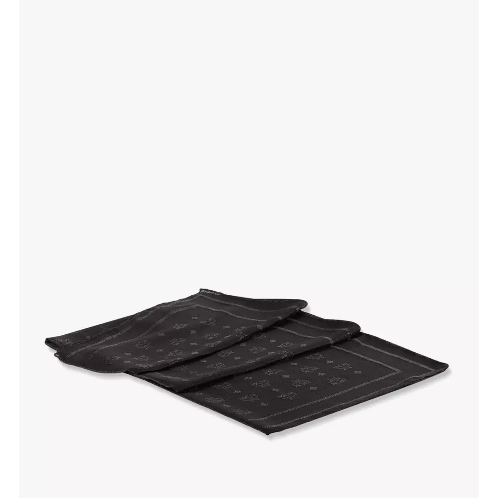 MCM Oversized Italian Silk-lurex Shawl with All-over Visetos Monogram Jacquard Motif