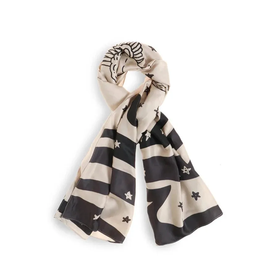ME369 Lucy Printed Mermaid Scarf