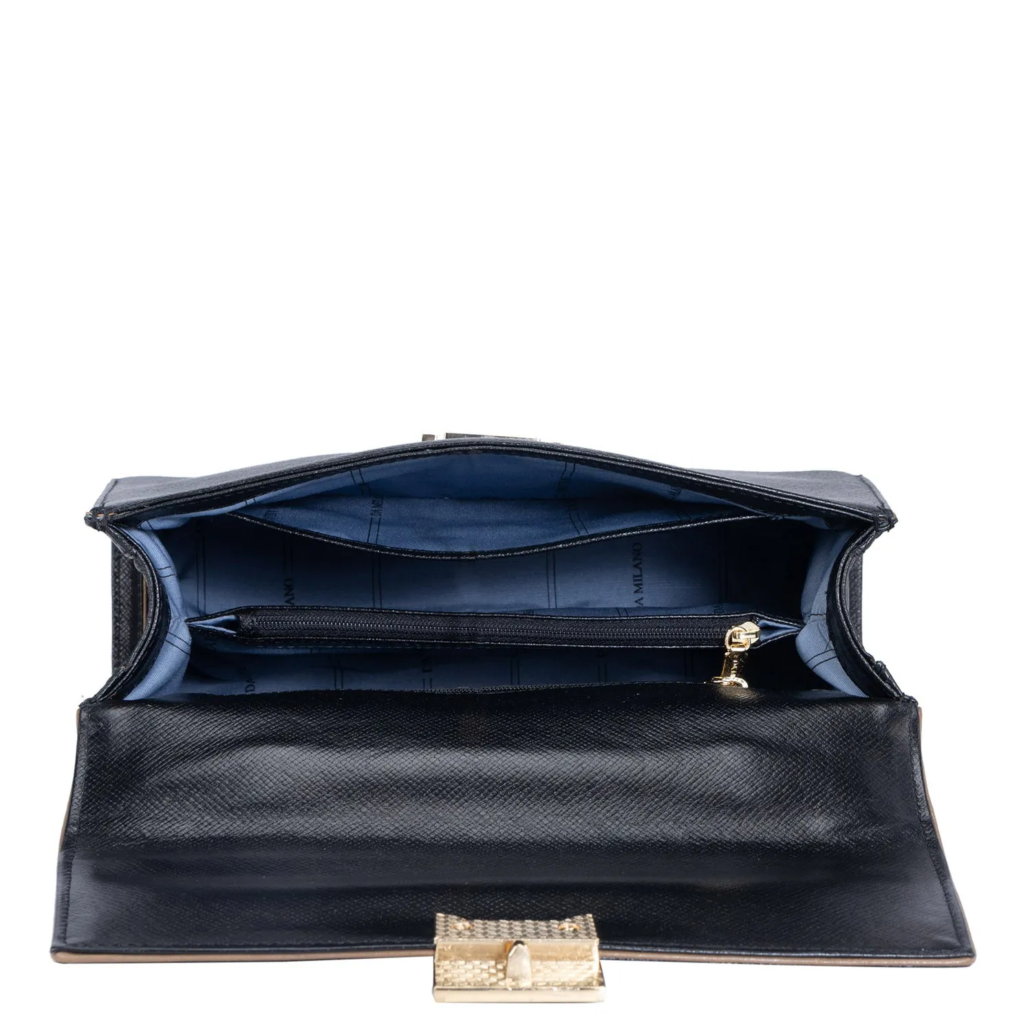Medium Franzy Leather Satchel - Black