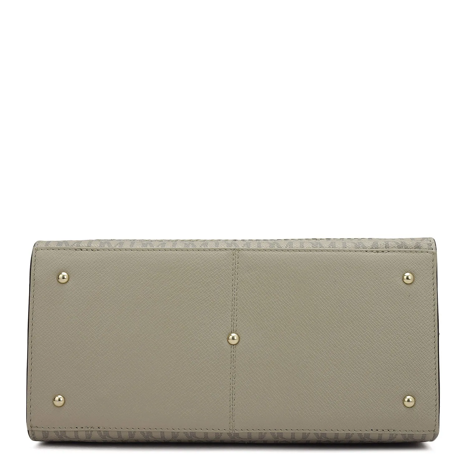 Medium Monogram Franzy Leather Satchel - Chalk