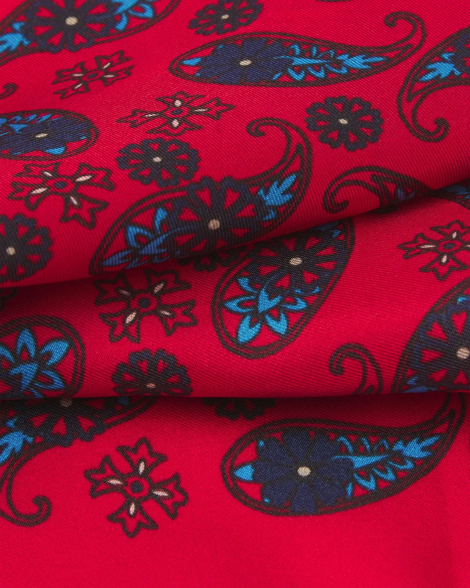 Men's Silk Paisley Pocket Square - The Casablanca