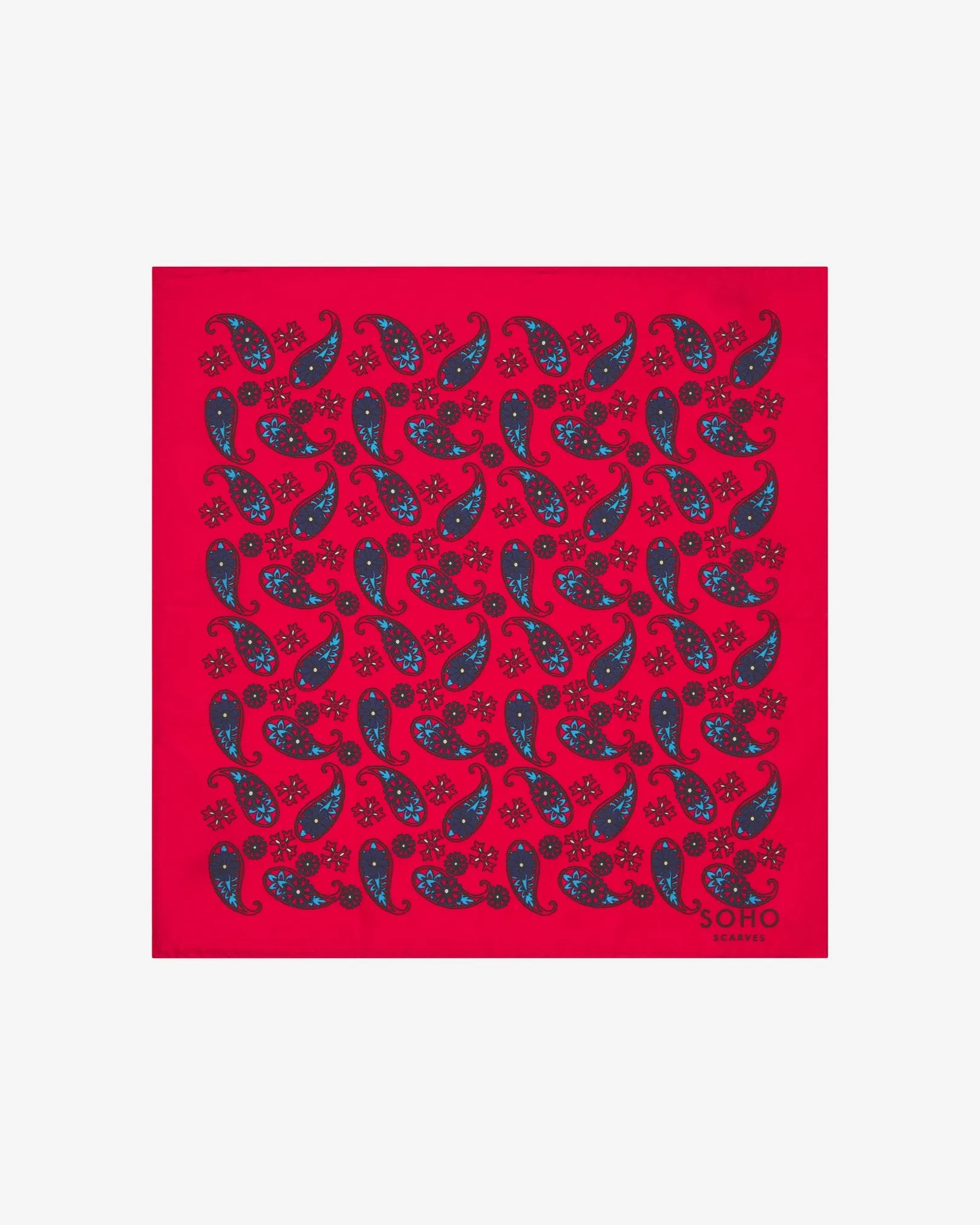 Men's Silk Paisley Pocket Square - The Casablanca