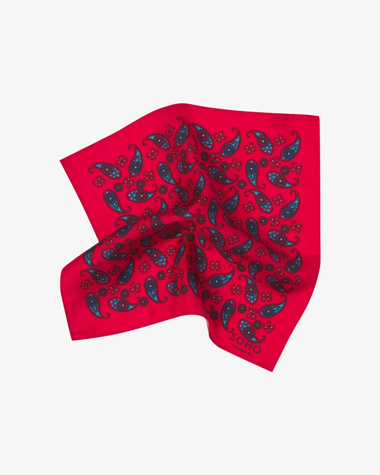 Men's Silk Paisley Pocket Square - The Casablanca