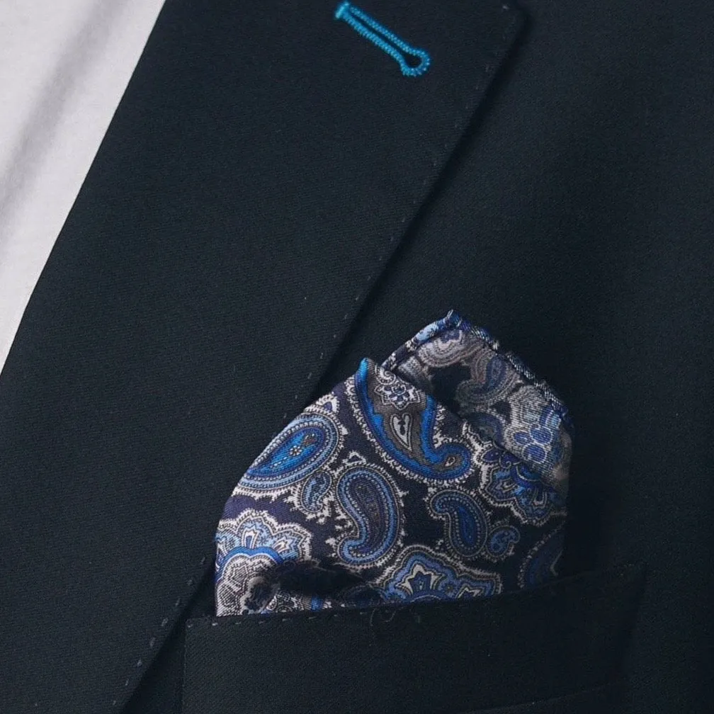 Men's Silk Paisley Pocket Square - The DeZon
