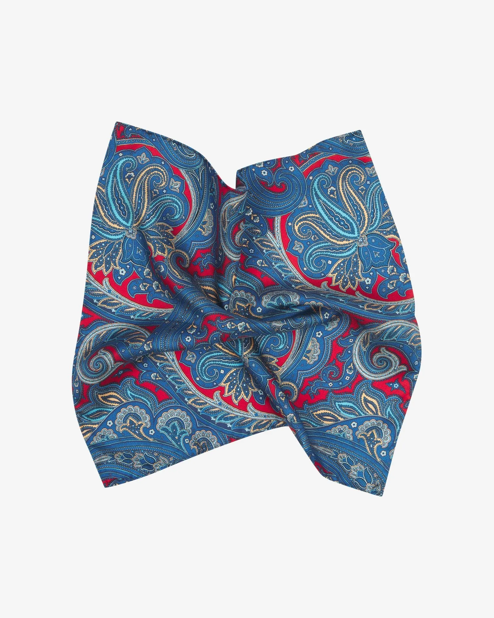 Men's Silk Paisley Pocket Square - The Oxford