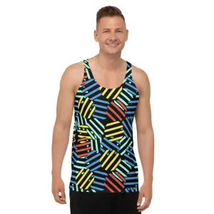 Mens Tank Top, 80s Memphis Circular