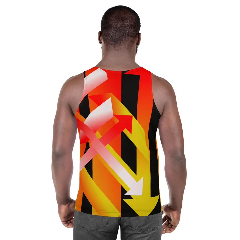 Mens Tank Top, Geometric Buzz