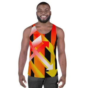 Mens Tank Top, Geometric Buzz