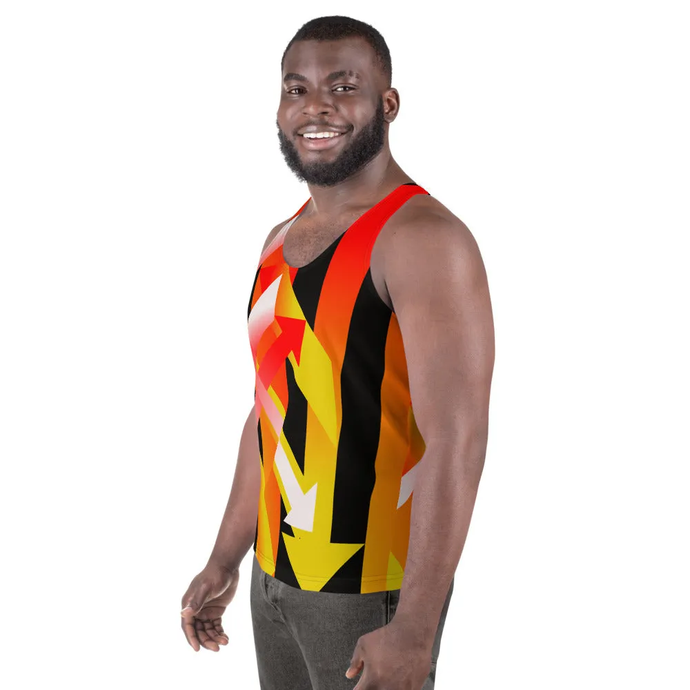 Mens Tank Top, Geometric Buzz