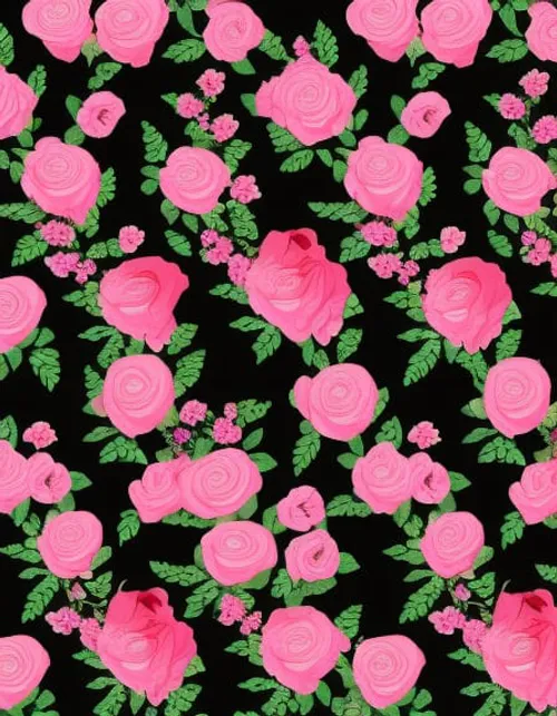 mid century retro floral