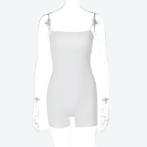 Minimalist Sleeveless Fitted Rompers