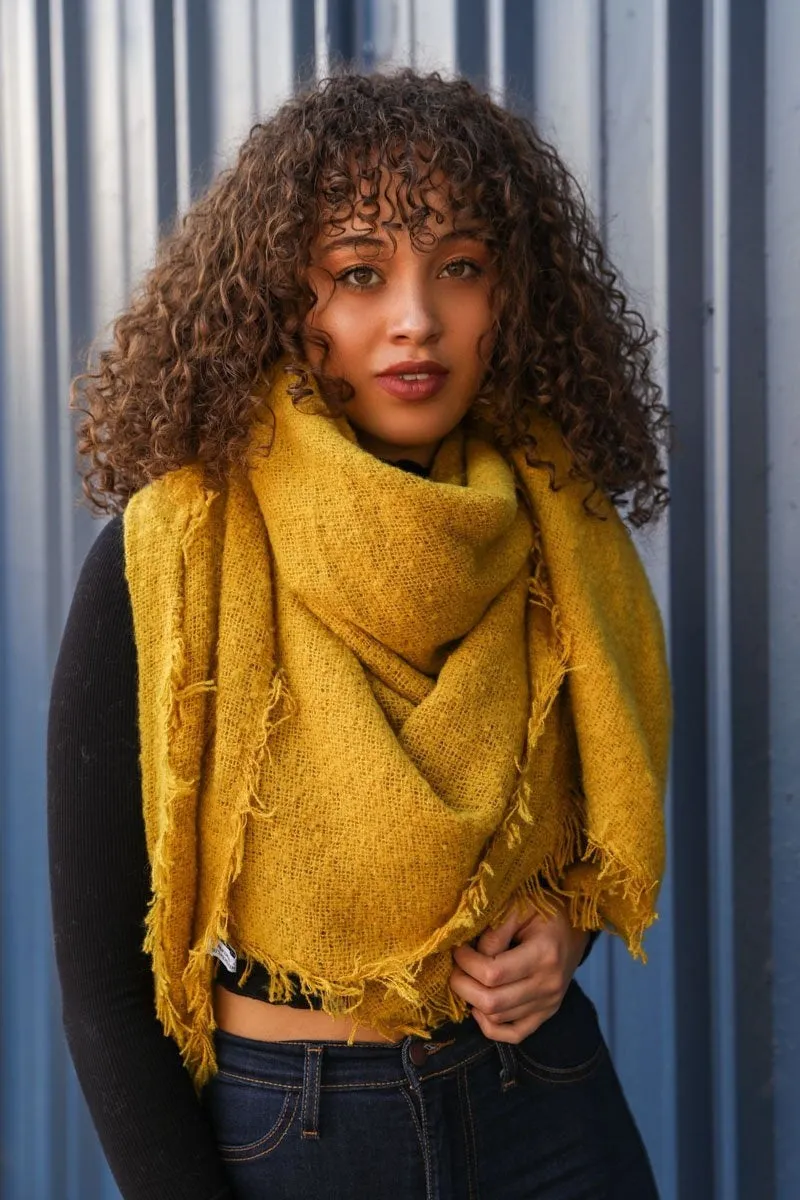 Mohair Square Blanket Scarf (5 colors)
