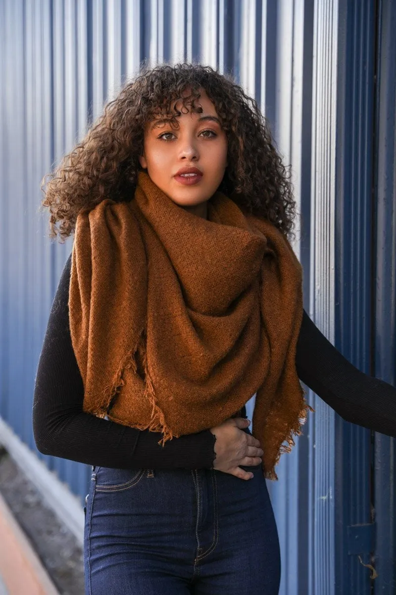 Mohair Square Blanket Scarf (5 colors)