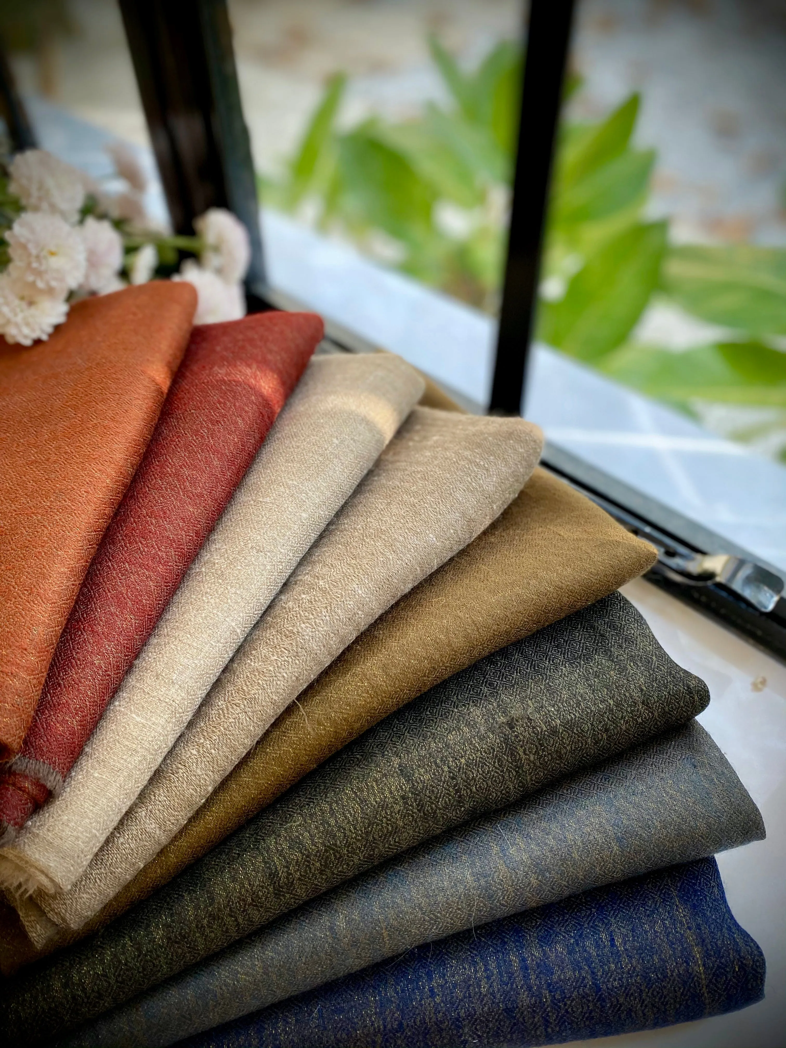 Moonlight Pashmina Shawl (Various Colors with Shimmering Gold backside)