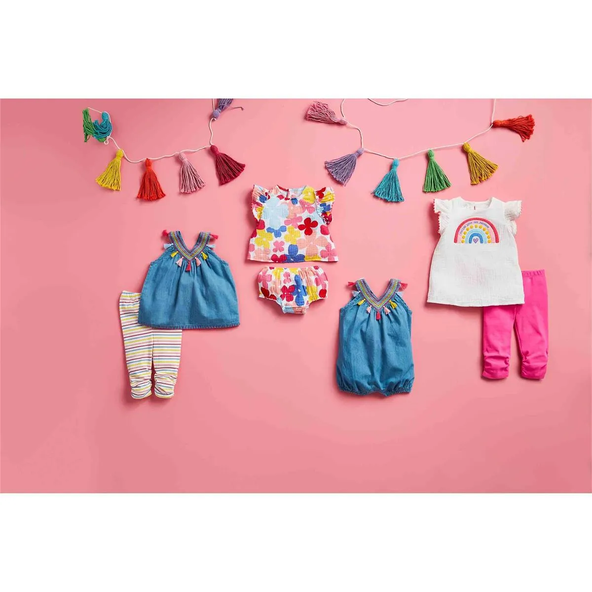 Mud Pie Tassel Chambray Bubble
