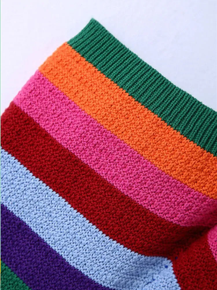 Multi-Color Stitching Tops Tank Mini Pants