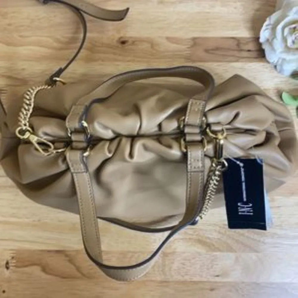 NC International Concepts Kj Frame Satchel-Dark Beige