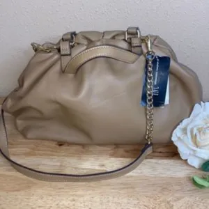 NC International Concepts Kj Frame Satchel-Dark Beige