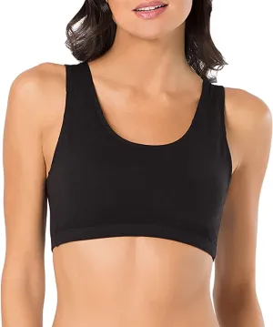 New Fruit of the Loom Women’s Built Up Tank Style Sports Bra, Black, Sz 34! Great for women & teens