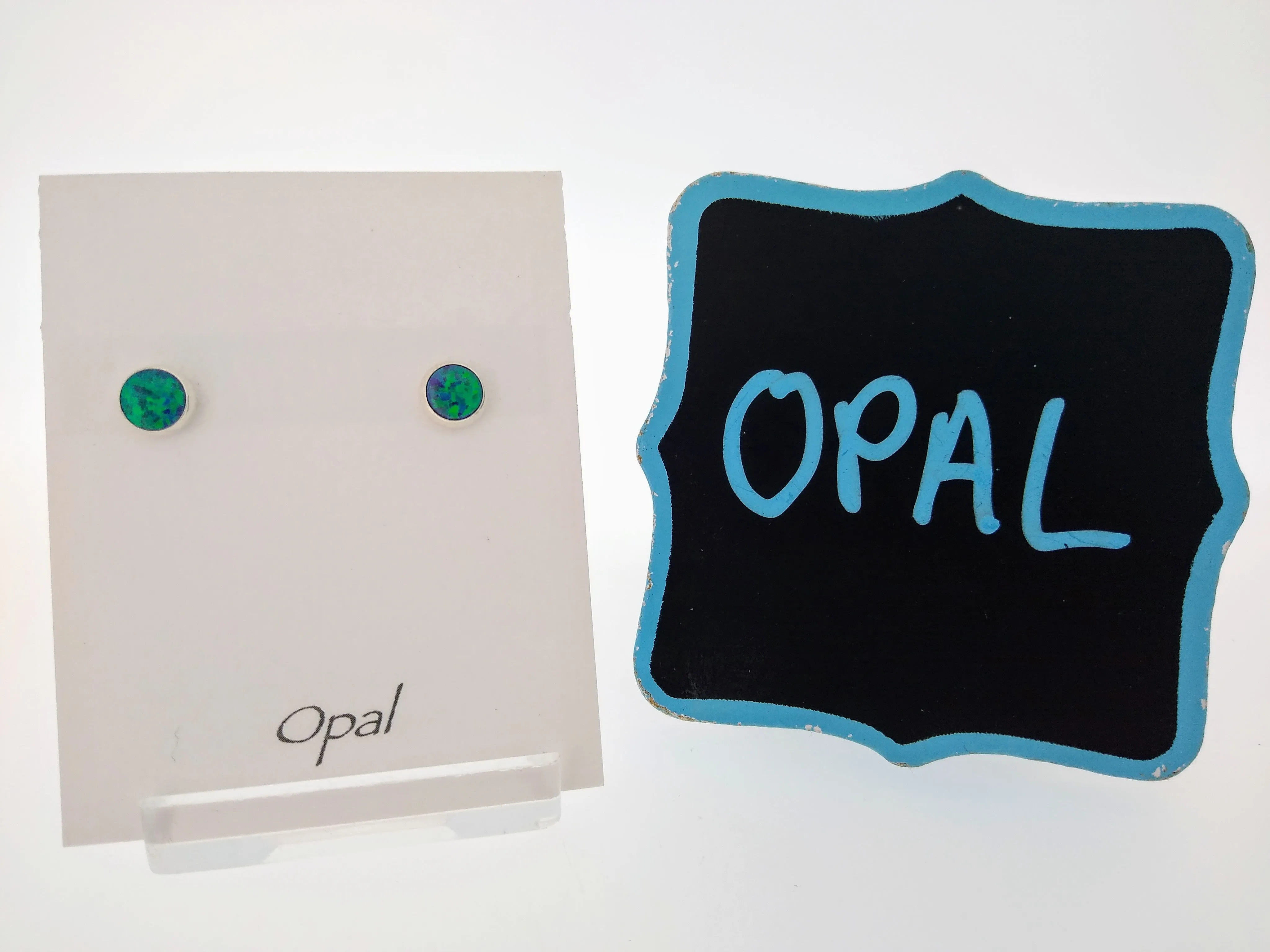 Opal Stud Earrings, Medium