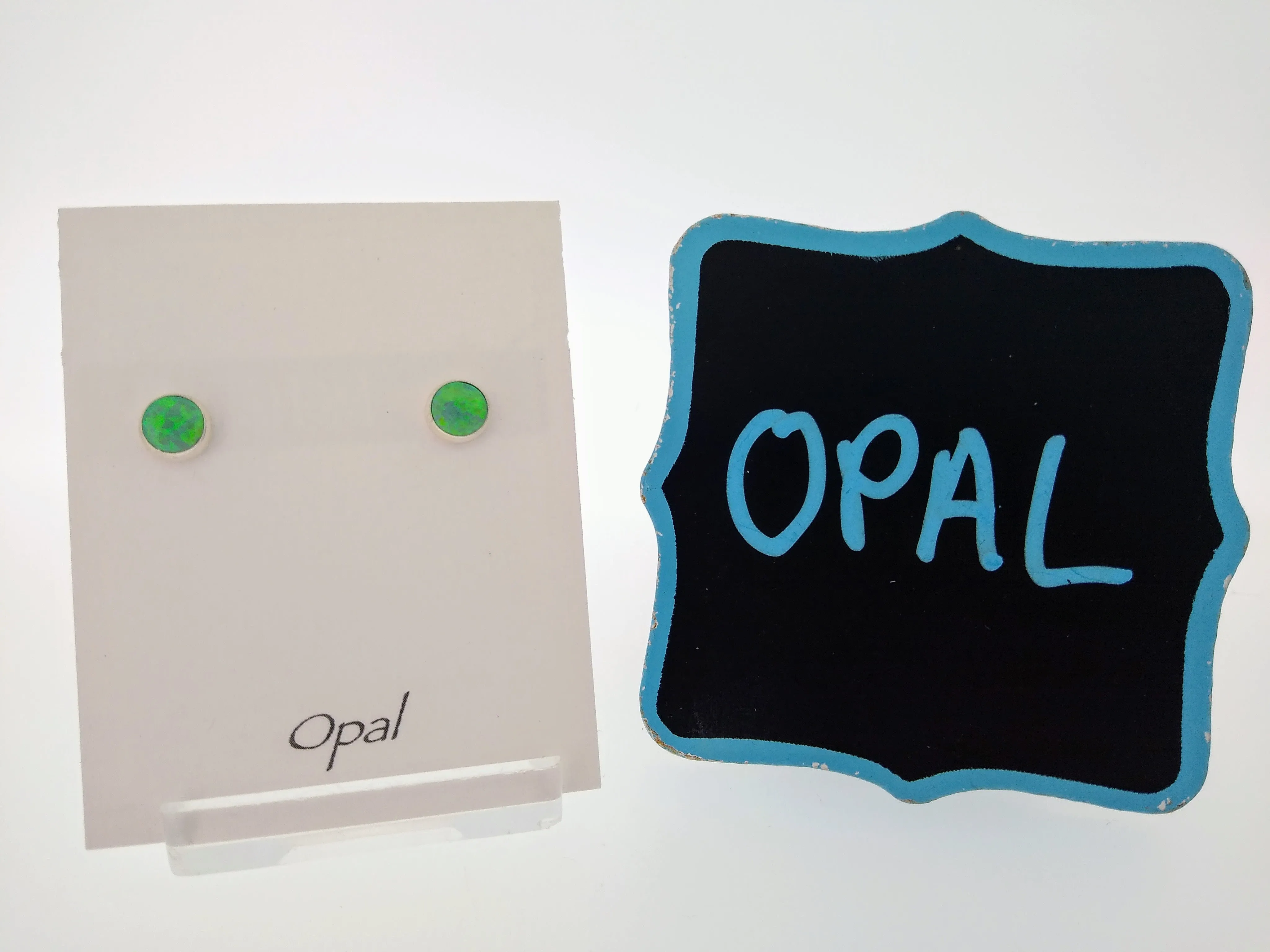 Opal Stud Earrings, Medium