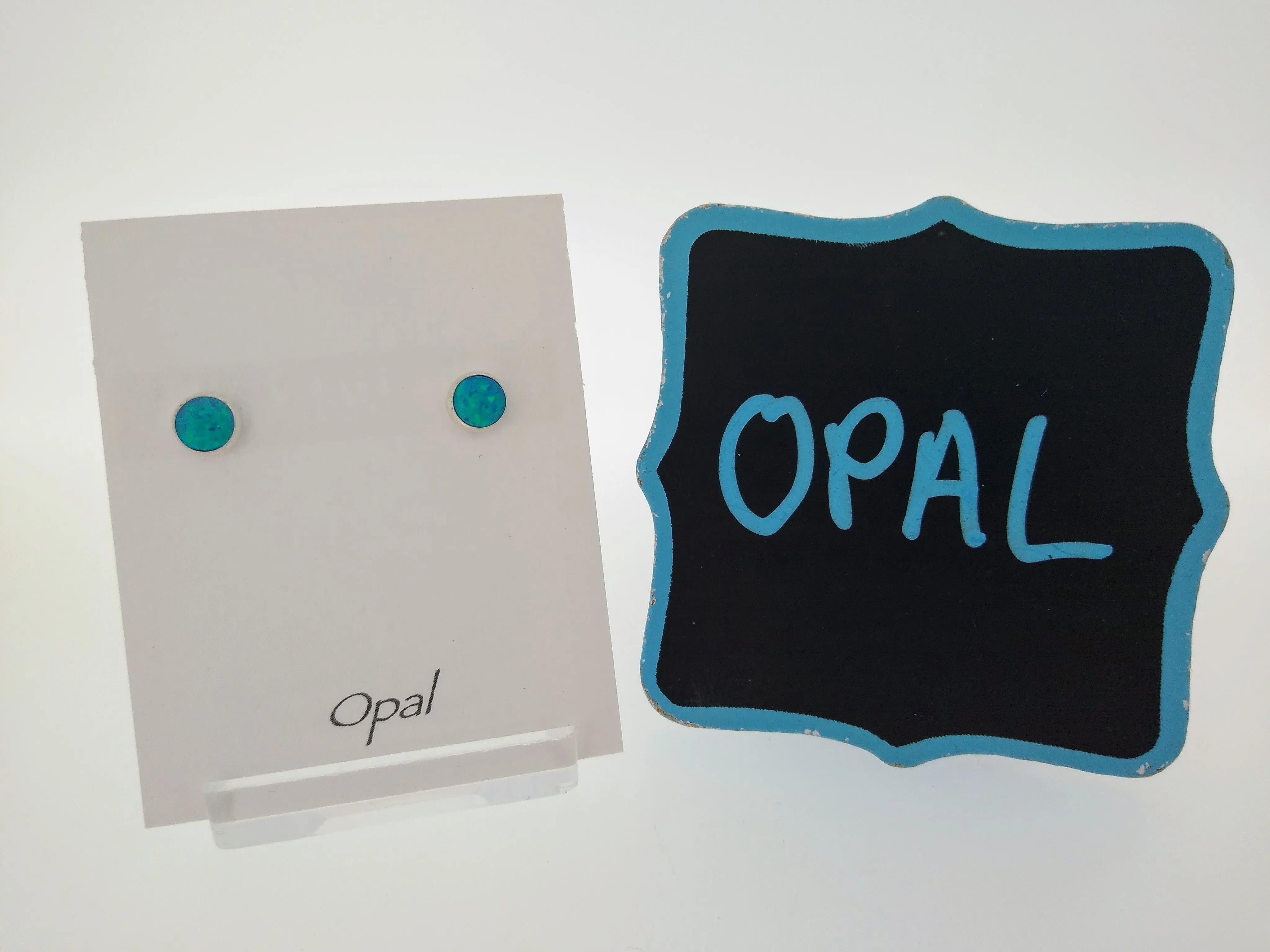 Opal Stud Earrings, Medium