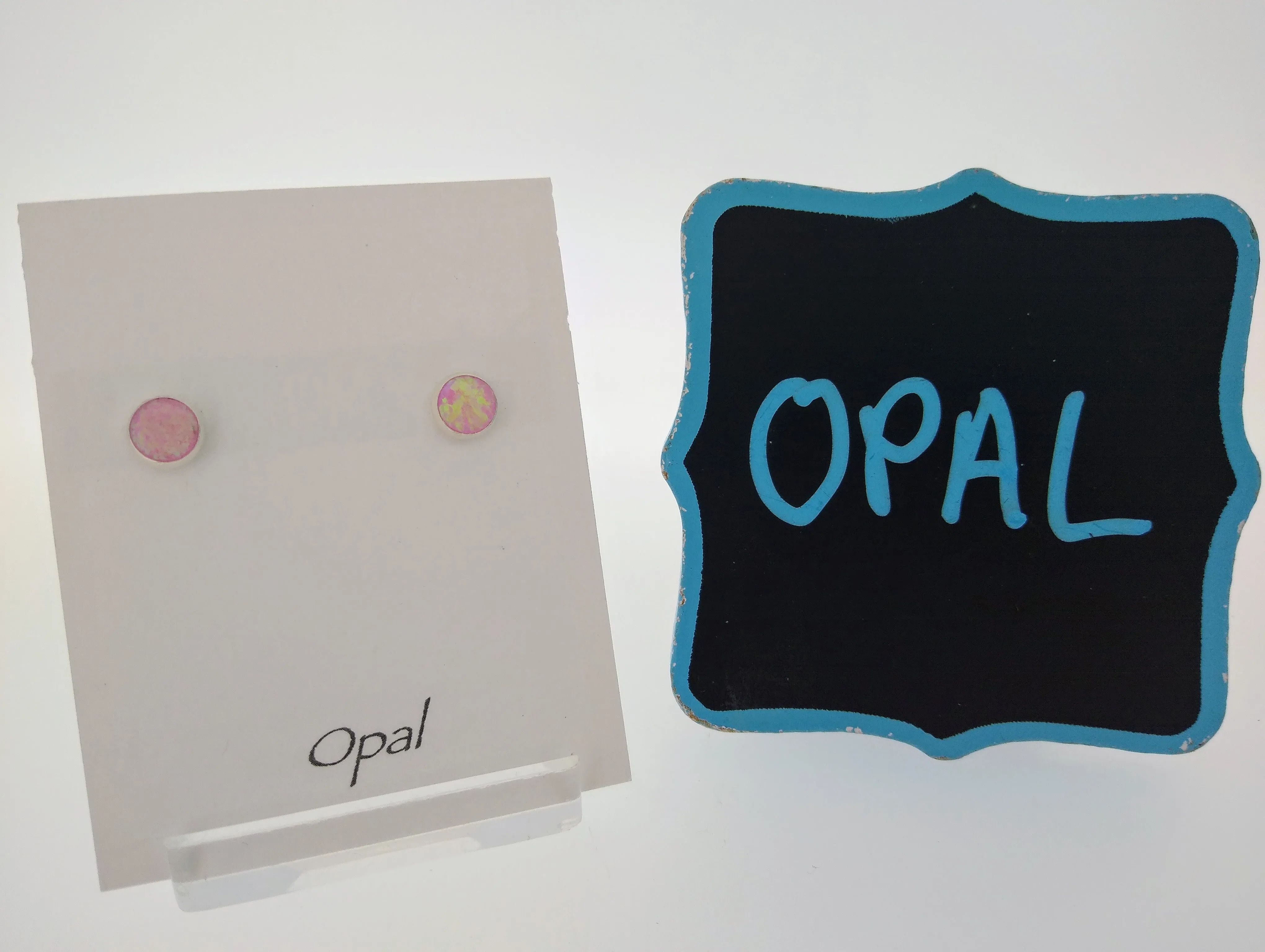 Opal Stud Earrings, Medium