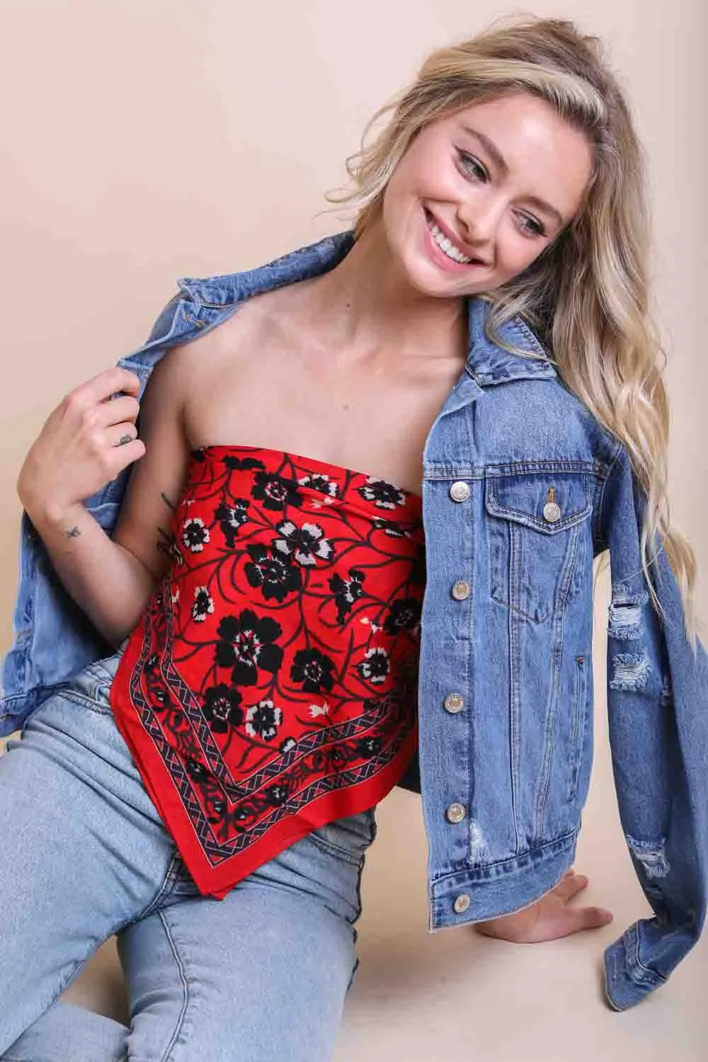 Oversized Floral Anemone Bandana (3 colors)