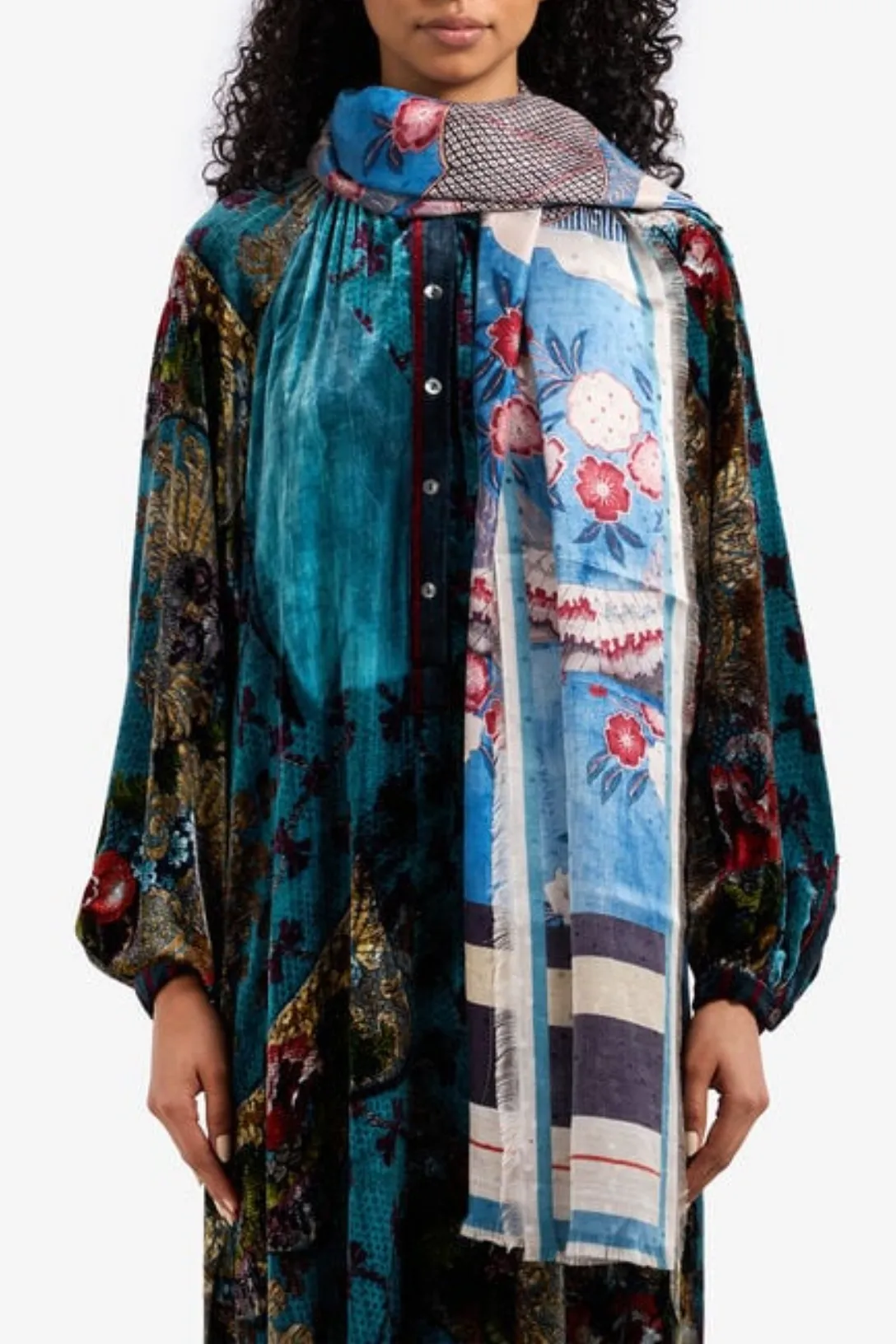 PALLINO Scarf | Multicolor Blue Floral