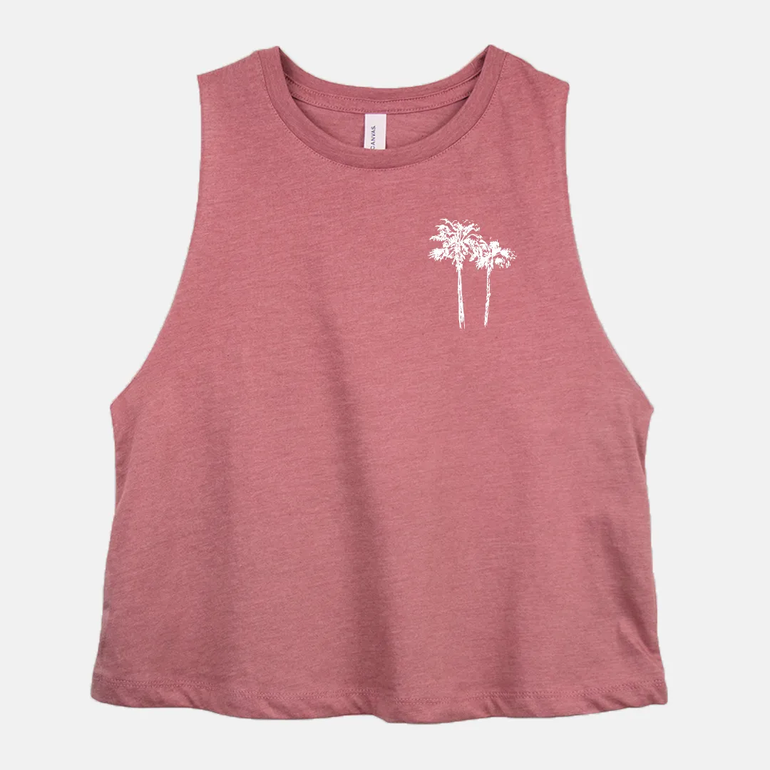 Palm Tree Corner Cropped Tank