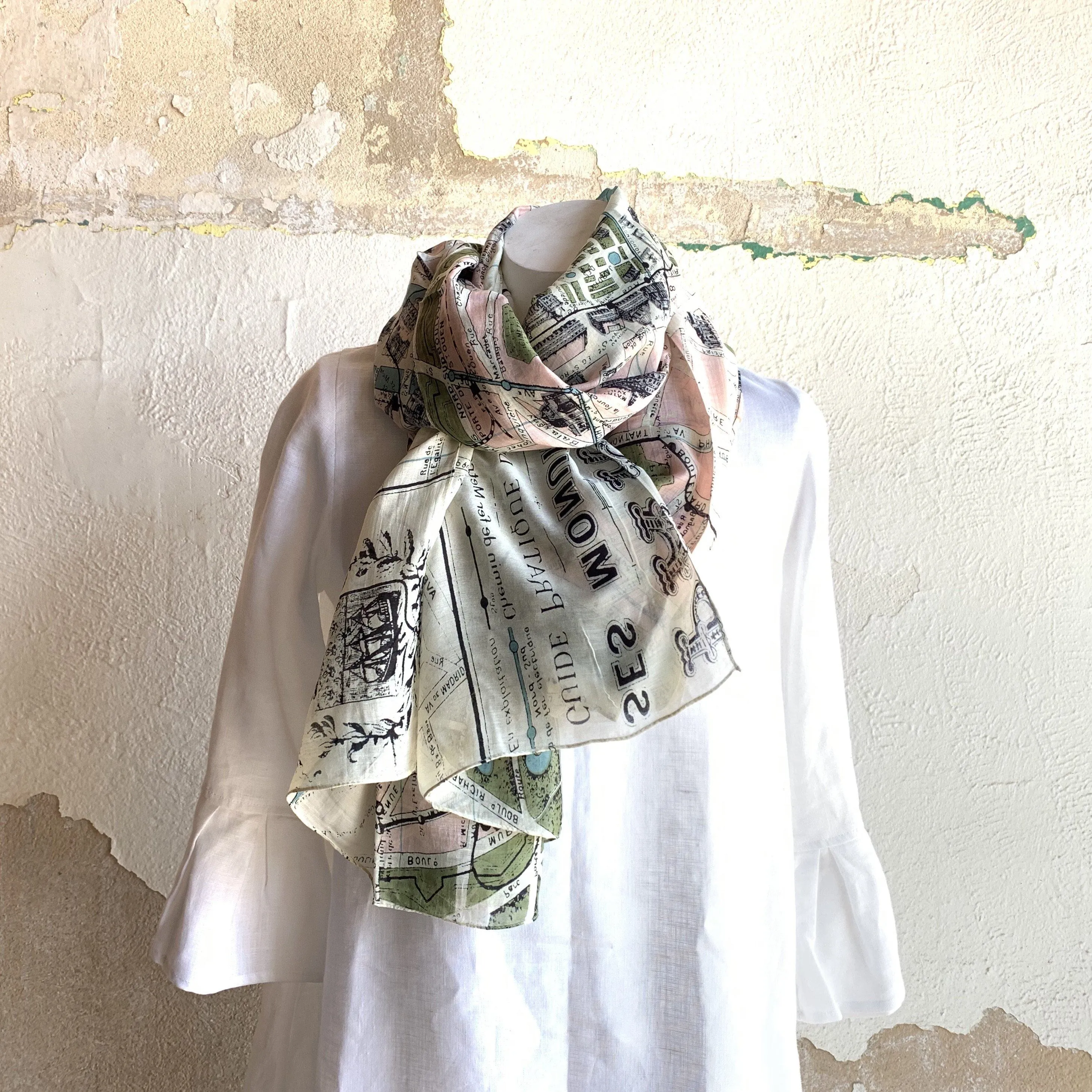 Paris Map Scarf