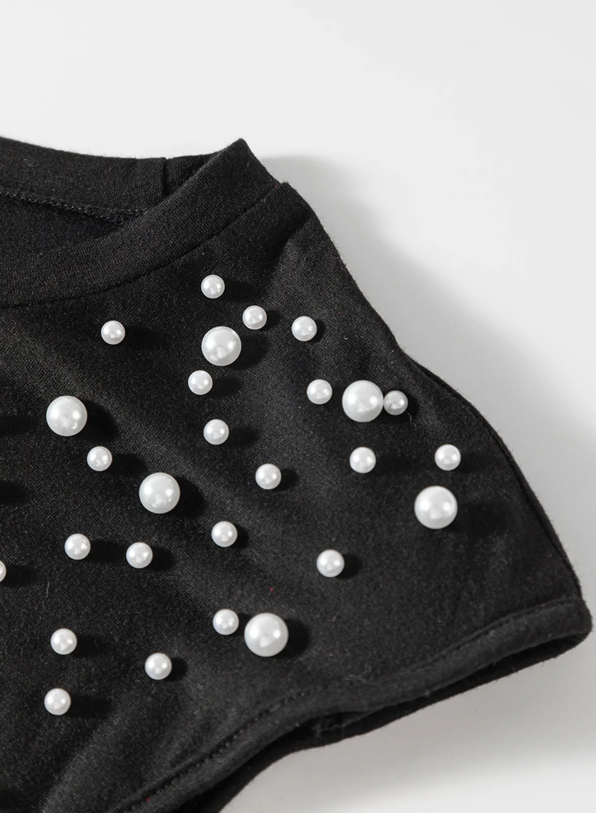 Pearls Beaded Shoulder Tank Top