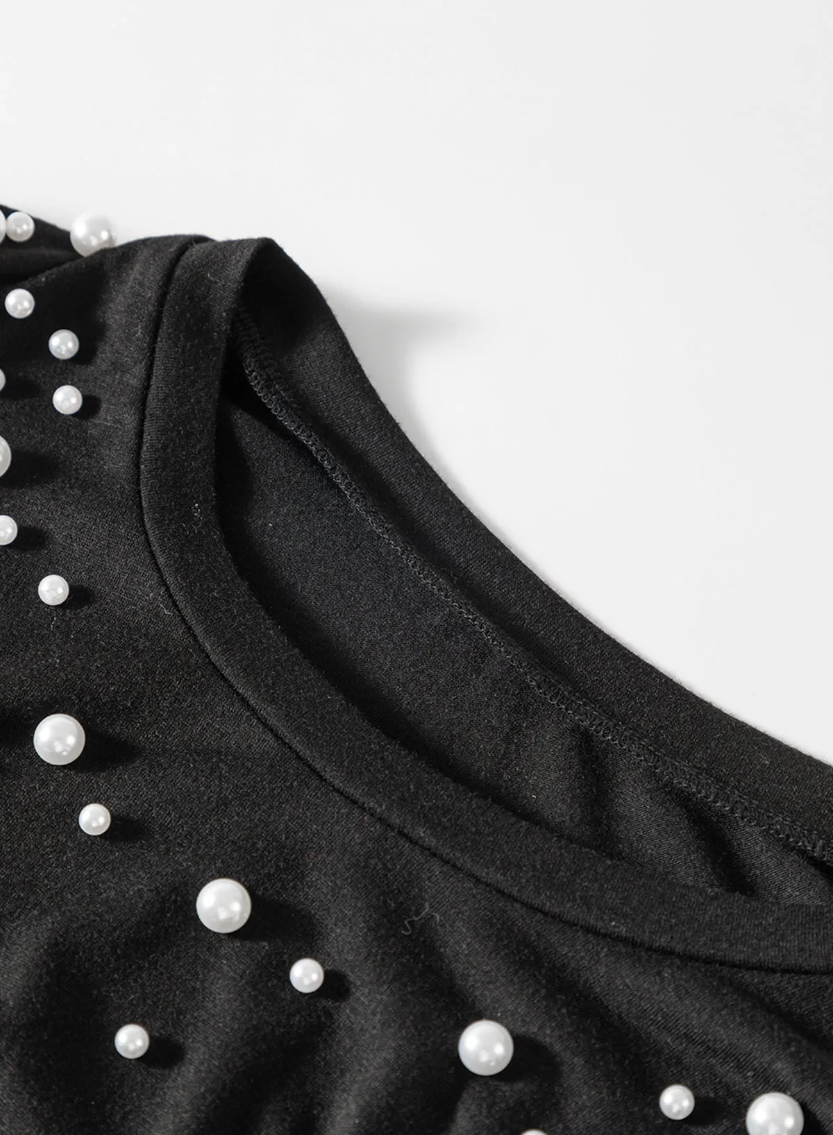 Pearls Beaded Shoulder Tank Top