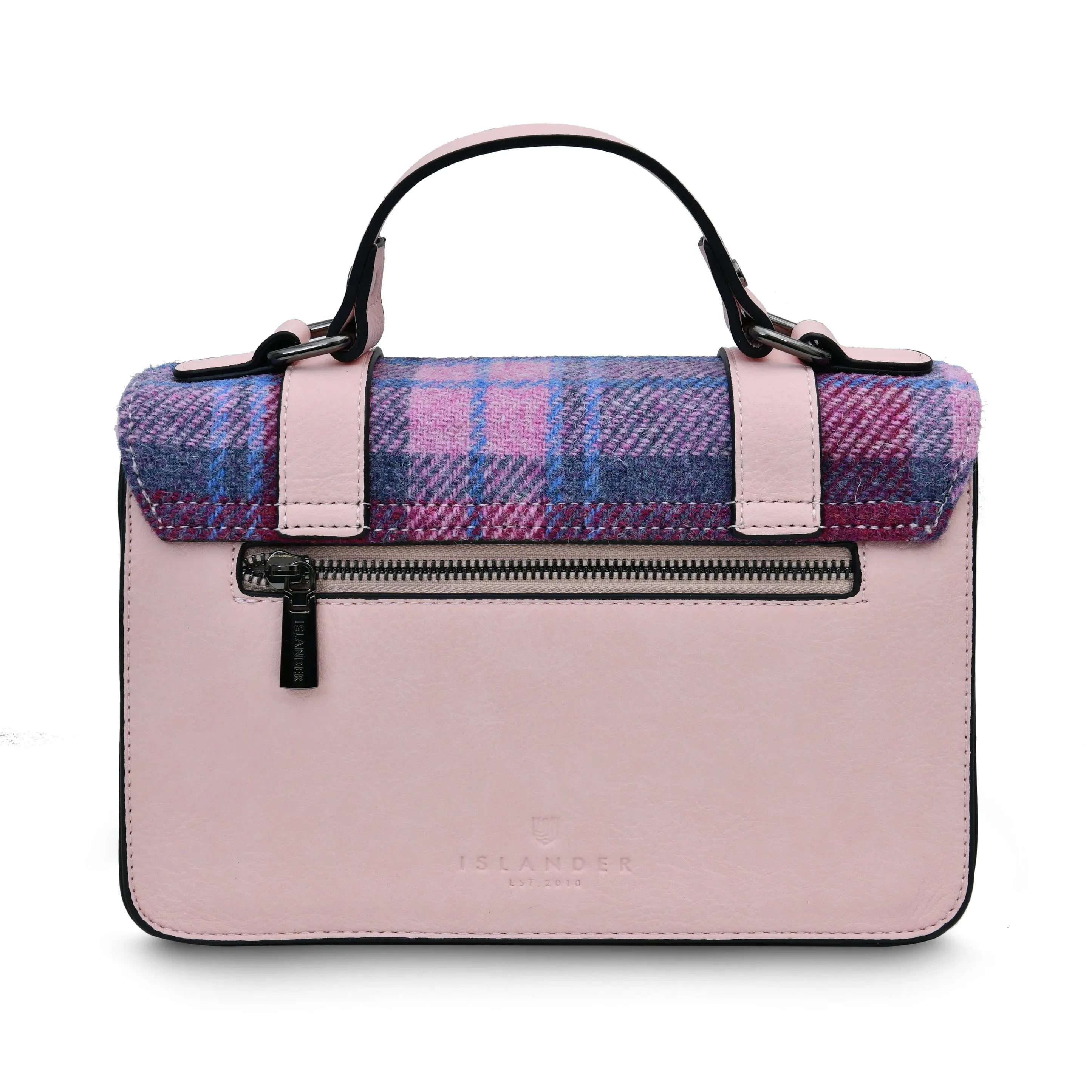 Pink & Blue Tartan Satchels with Harris Tweed®
