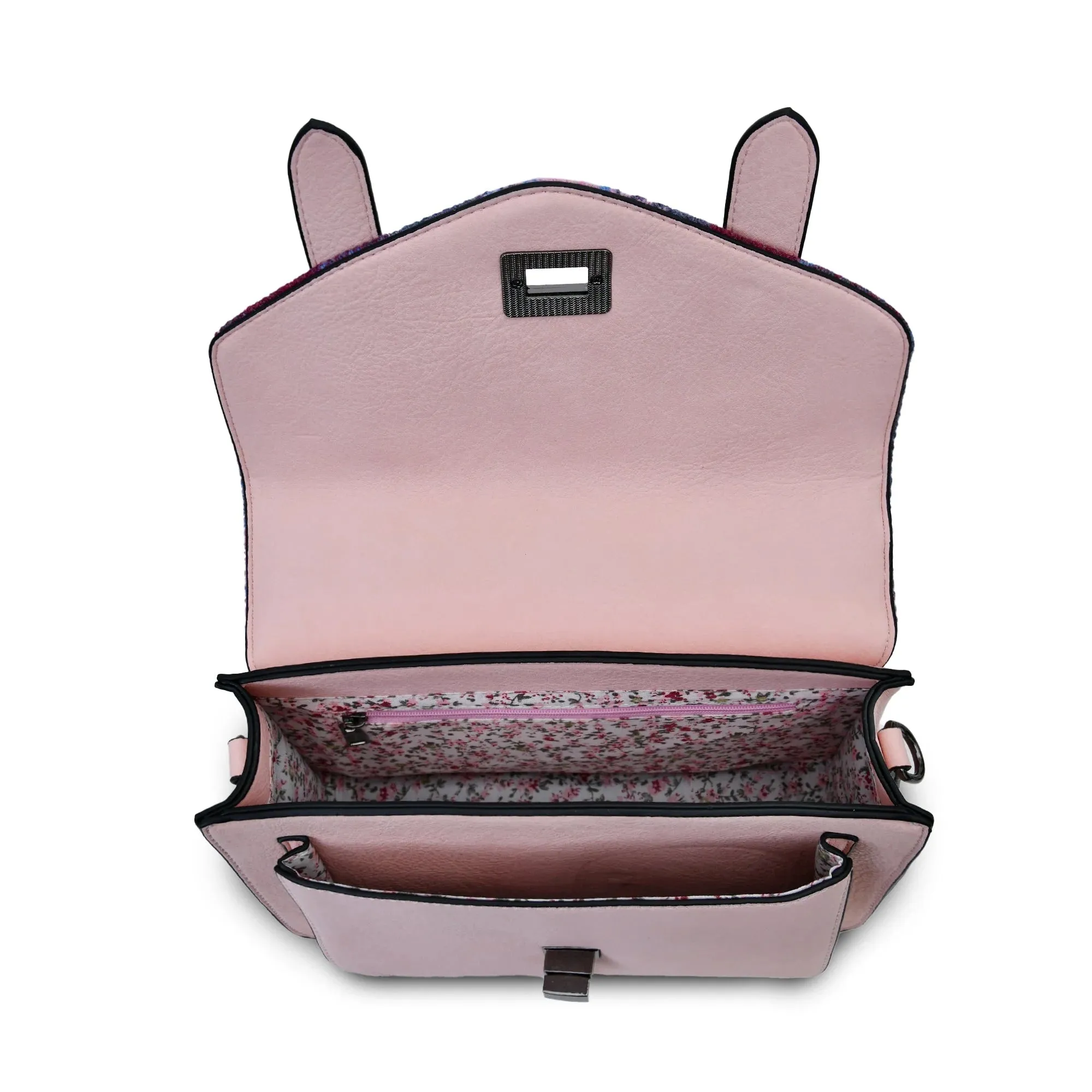 Pink & Blue Tartan Satchels with Harris Tweed®