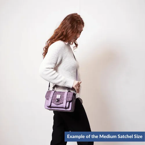 Pink & Blue Tartan Satchels with Harris Tweed®