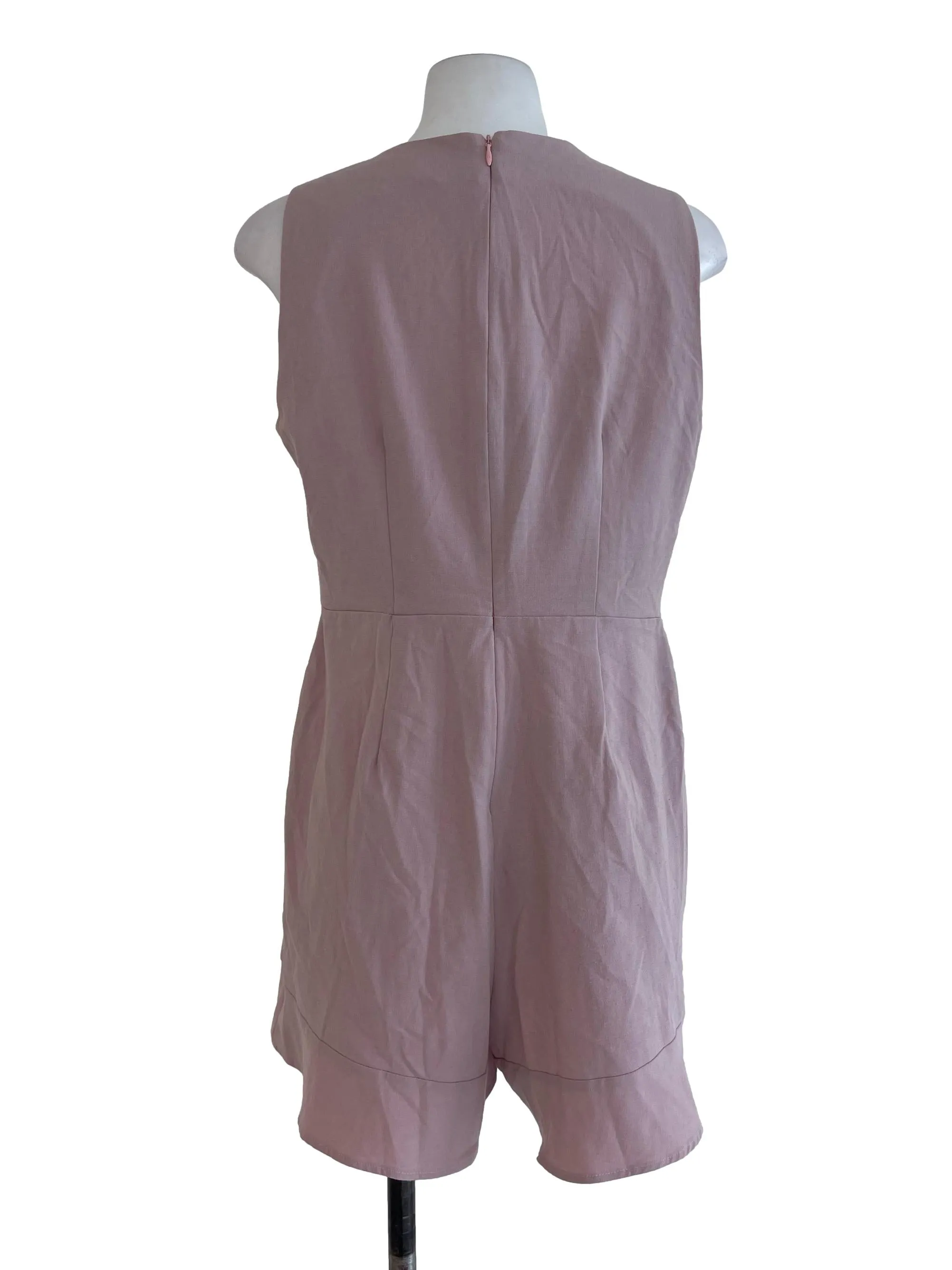 Pink Sleeveless Jumpsuit