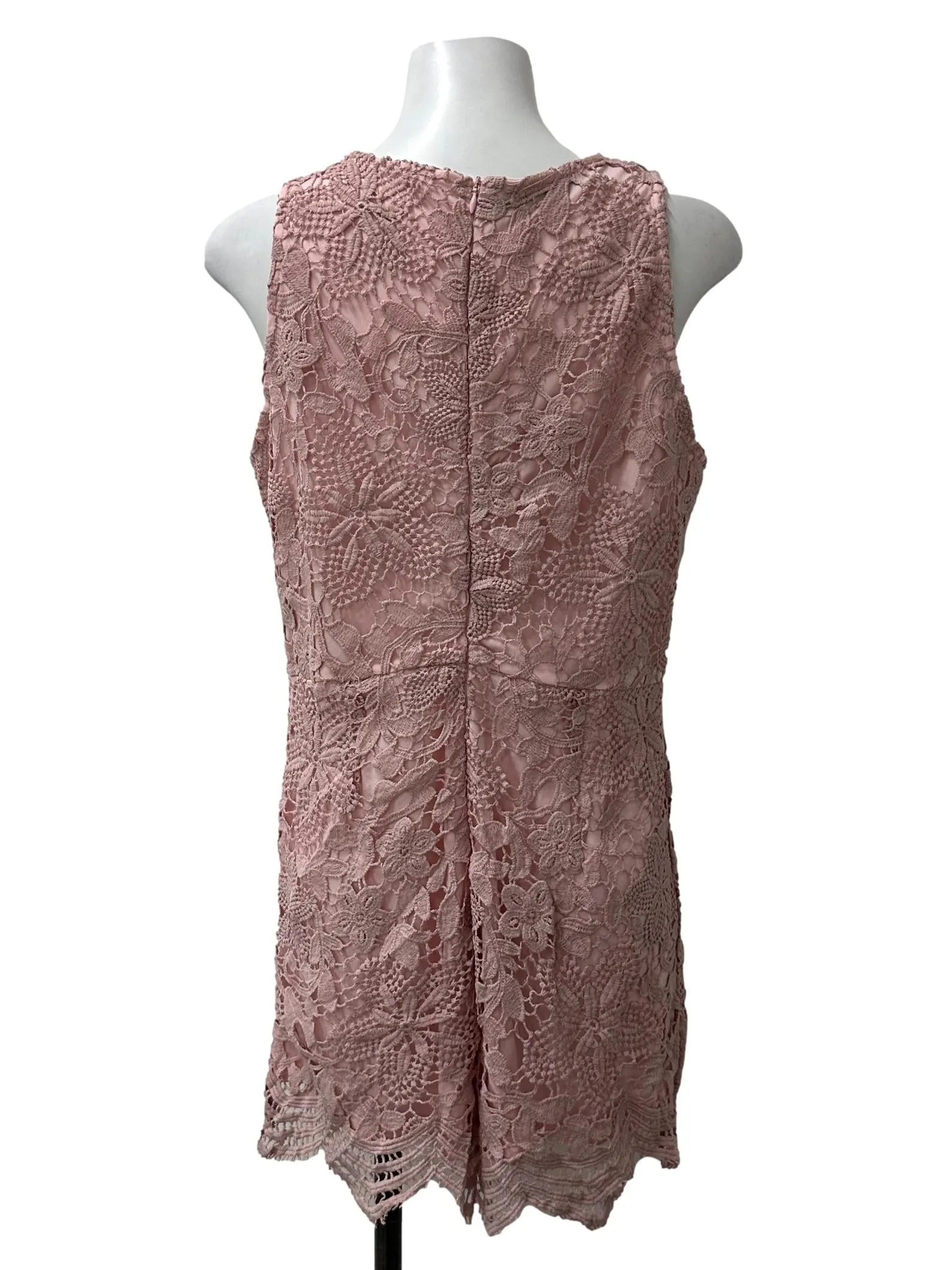 Pink Sleeveless Laced Romper