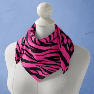 Pink Tiger Stripe Satin Bandana