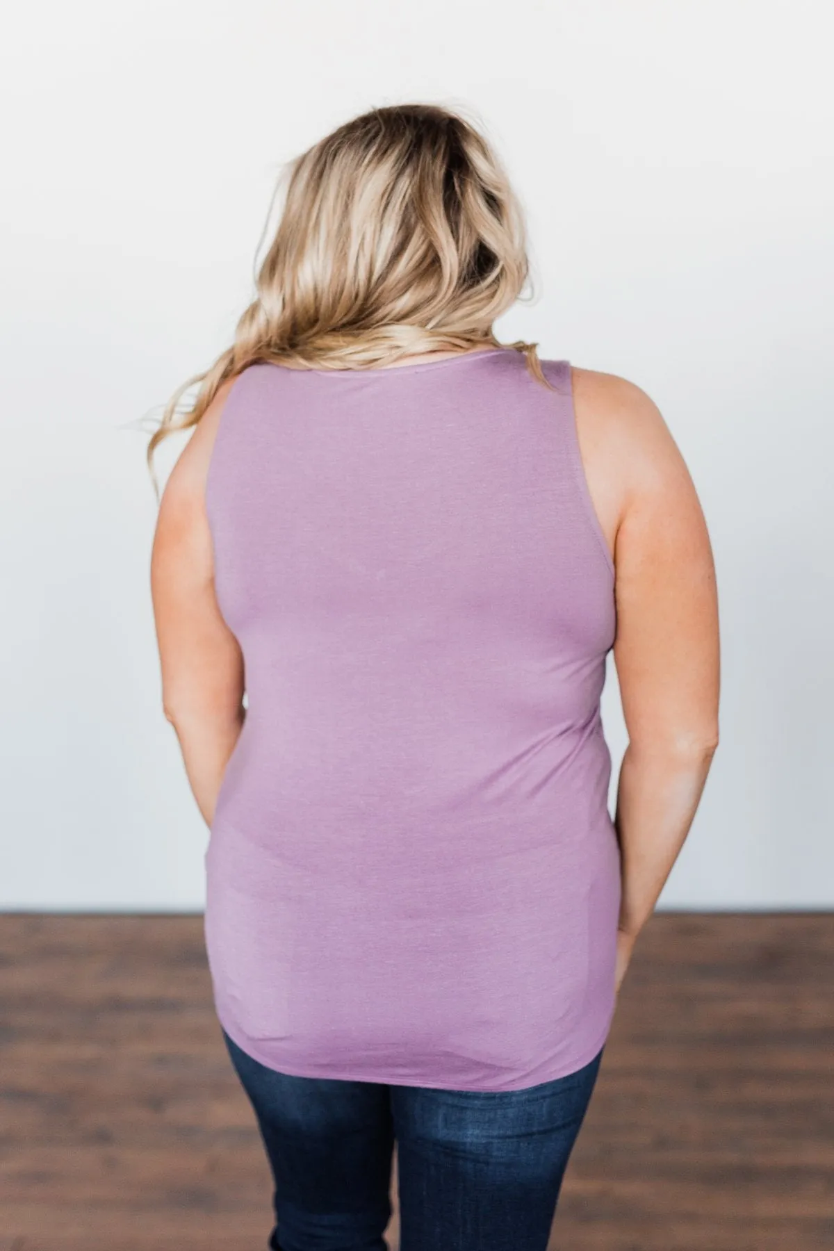 Places to Go Criss Cross Tank Top- Lavender