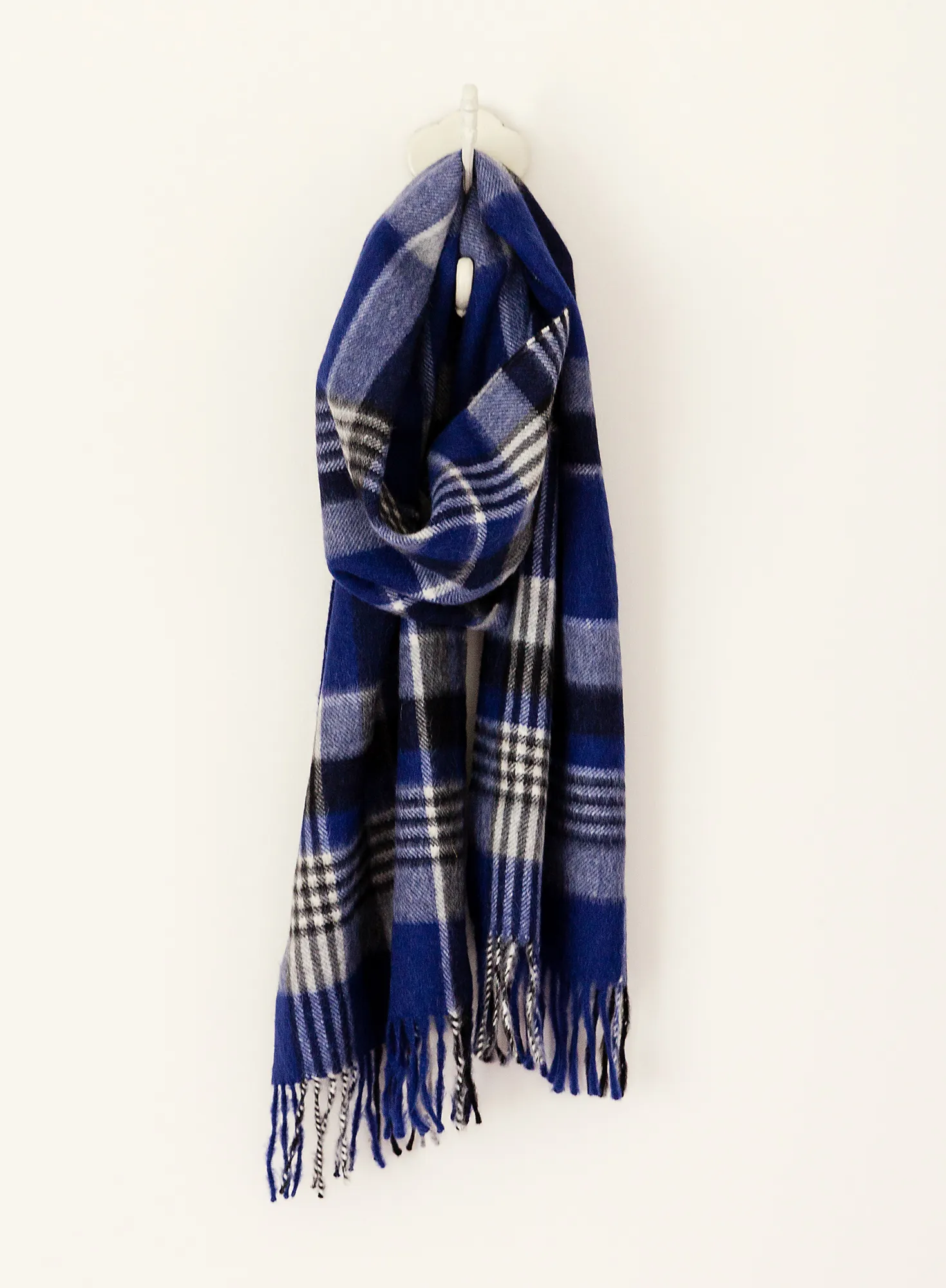 Plaid Baby Alpaca Scarf