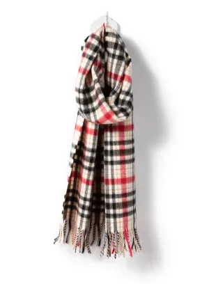 Plaid Baby Alpaca Scarf
