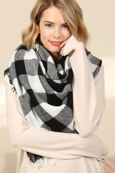 Plaid Blanket Scarf