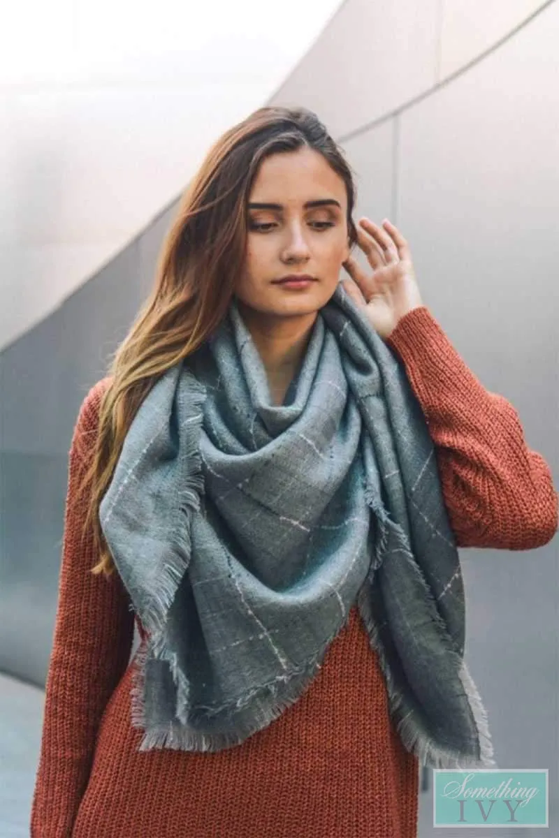 Plaid Blanket Scarf