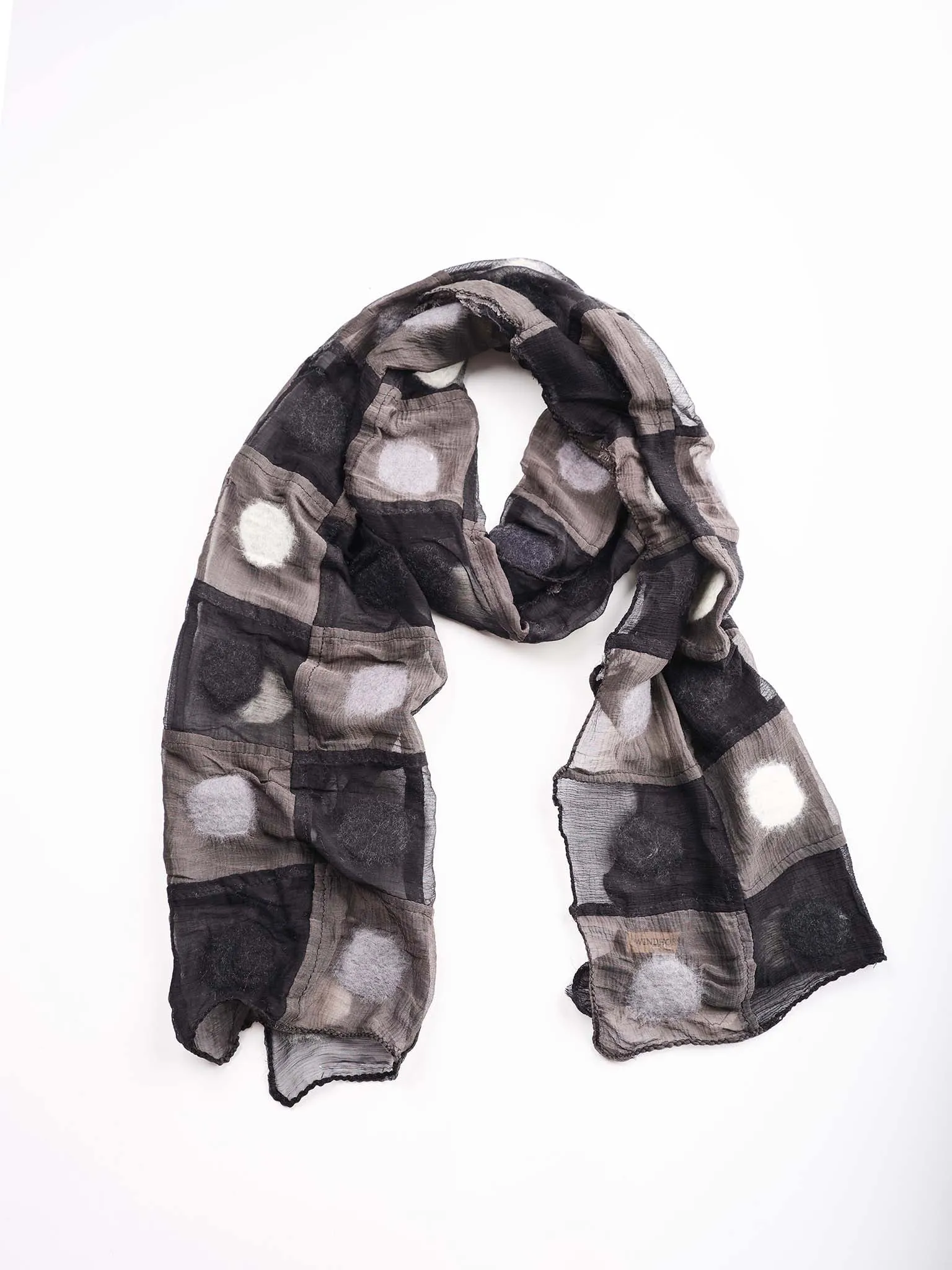 Polka Dot Felt Scarf. SF52